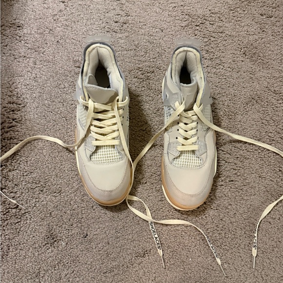 Nike Air Jordan Cream and Gray Sneakers